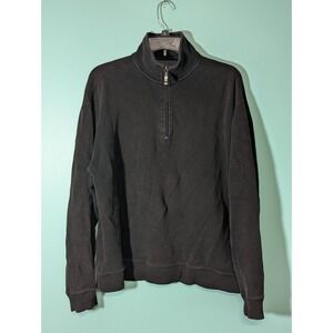 Long Sleeve Shirt Black Size Medium Paradise Collection 1/4 Zip Up